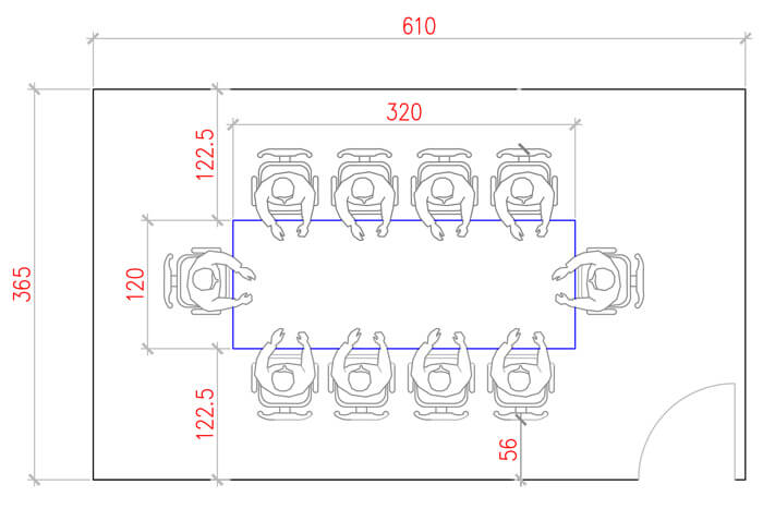 meeting table diagram